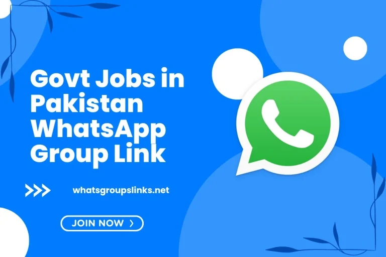 Govt Job WhatsApp Group Links Pakistan